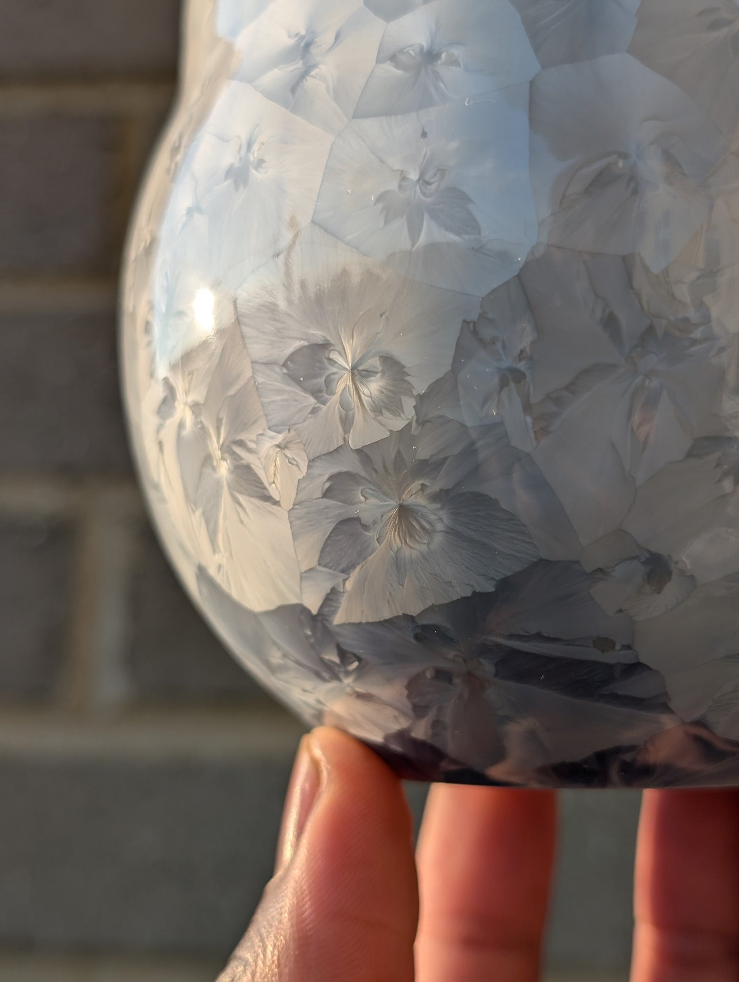 Frozen Lake Crystalline Vase