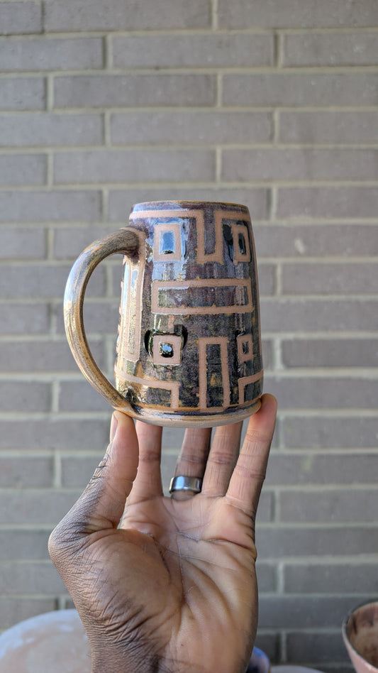 Medium Geometric Tile Pattern Mug