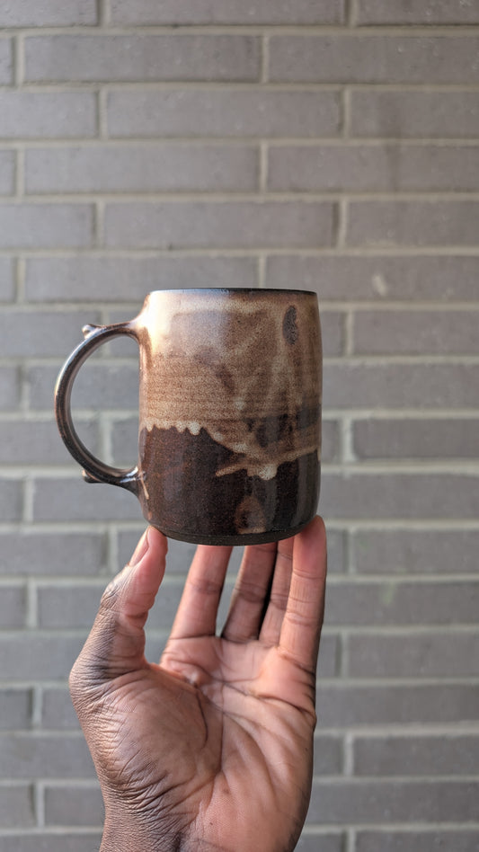 Small Shino Mug with Pinky Shelf