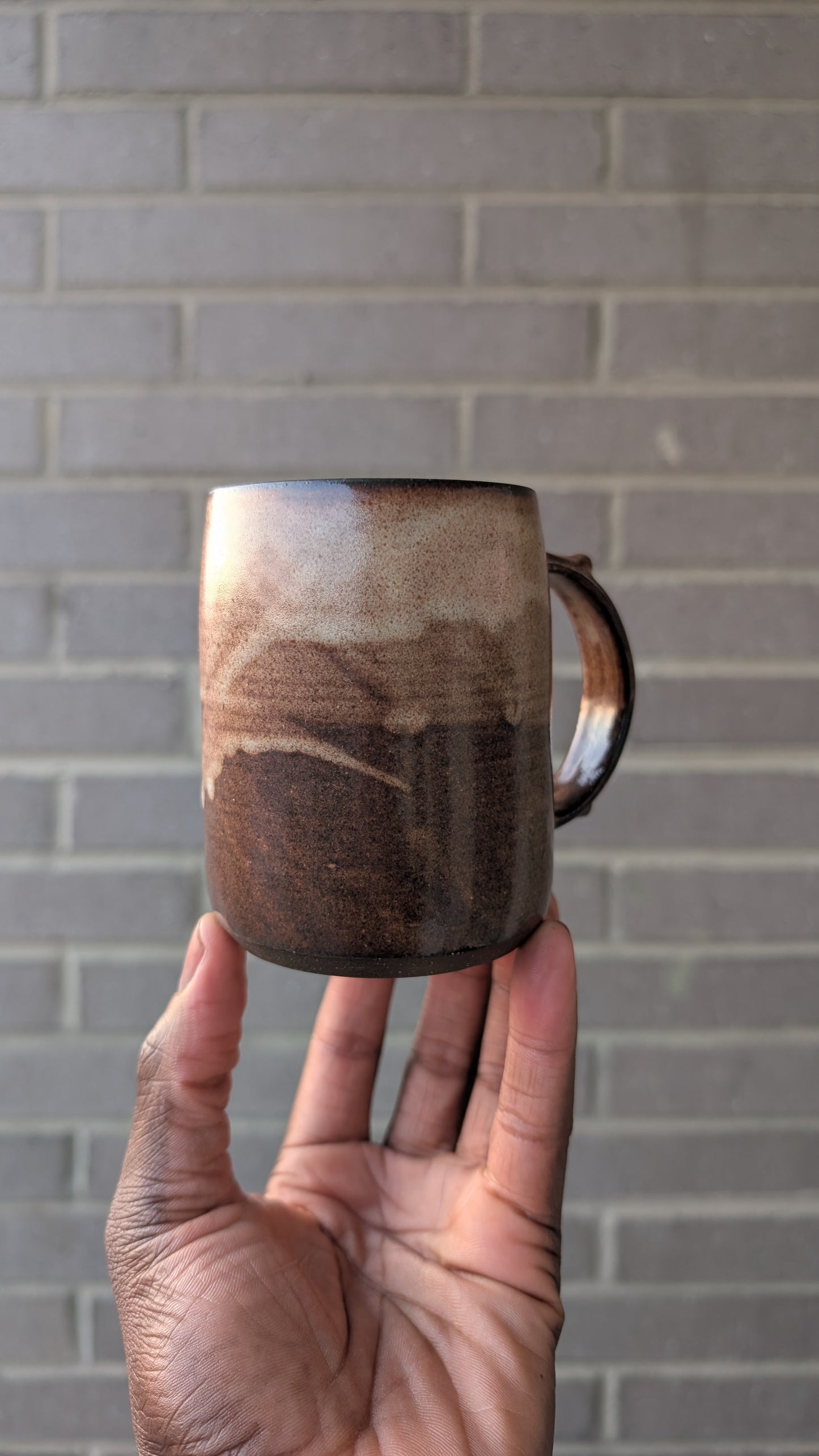 Small Shino Mug with Pinky Shelf