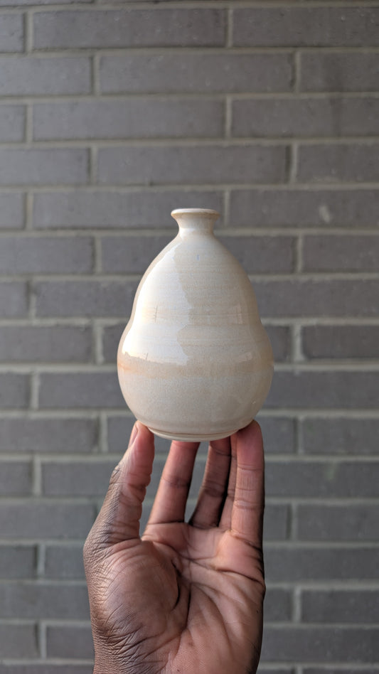 Cream Pear Bud Vase