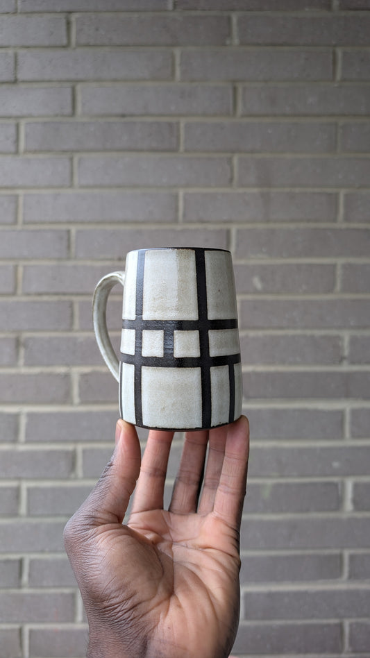 Medium White Pattern Mug