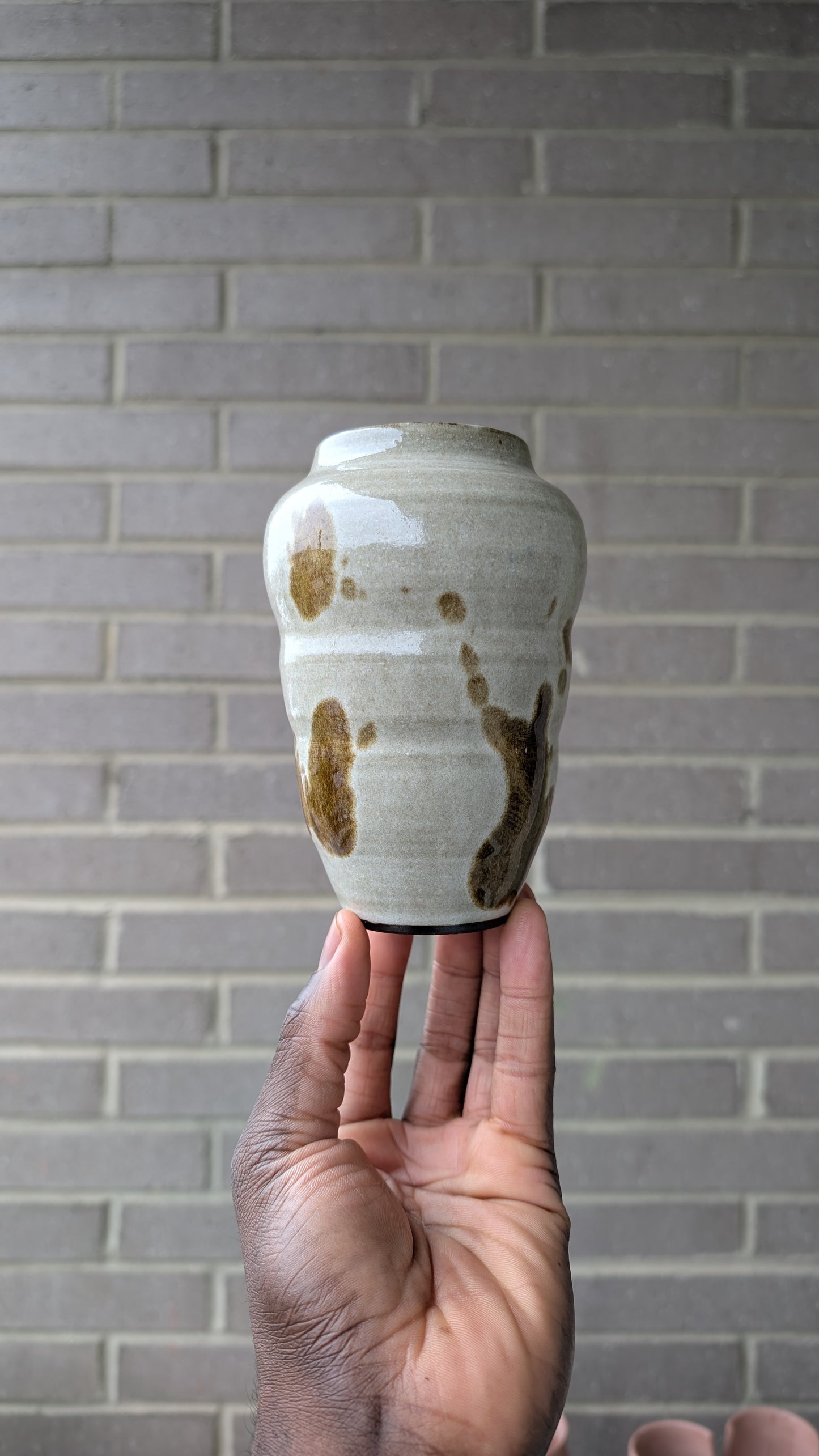 White Splotch Vase