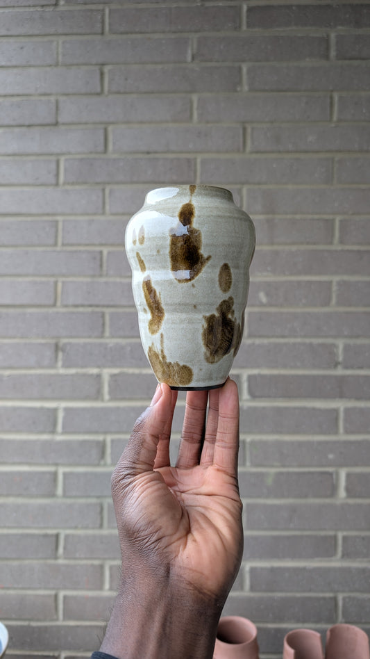 White Splotch Vase
