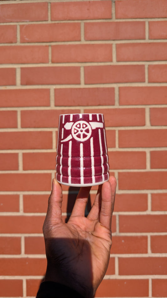 Medium Arsenal Matchday Mug - Highbury Pinstripe Porcelain