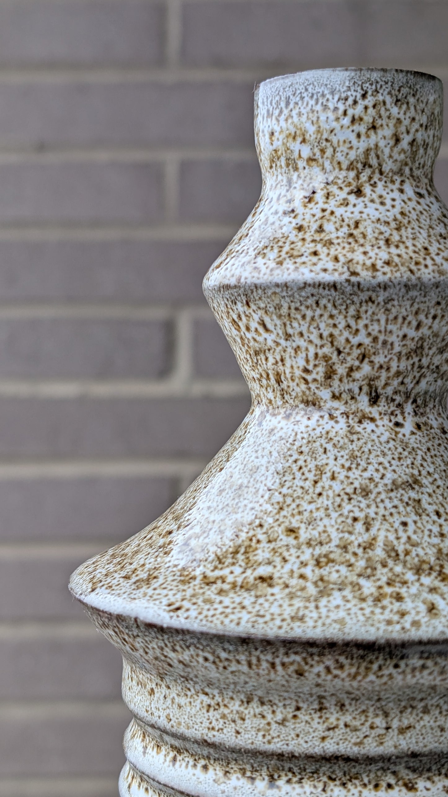 Angular White Spot Vase