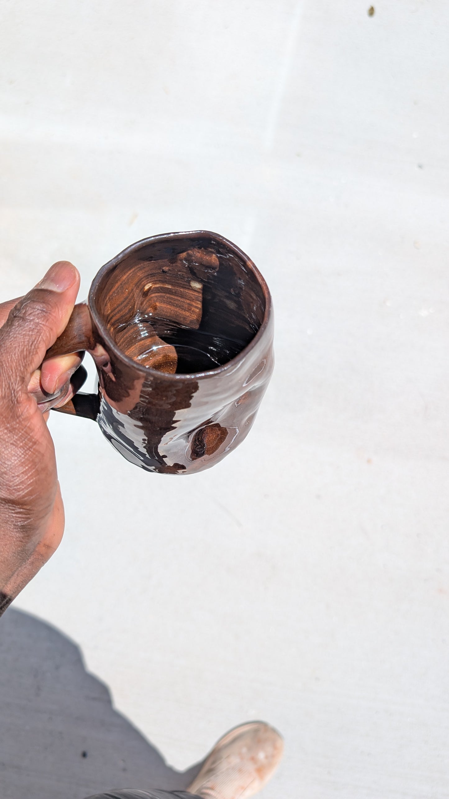 Large Glassy Folds Mug