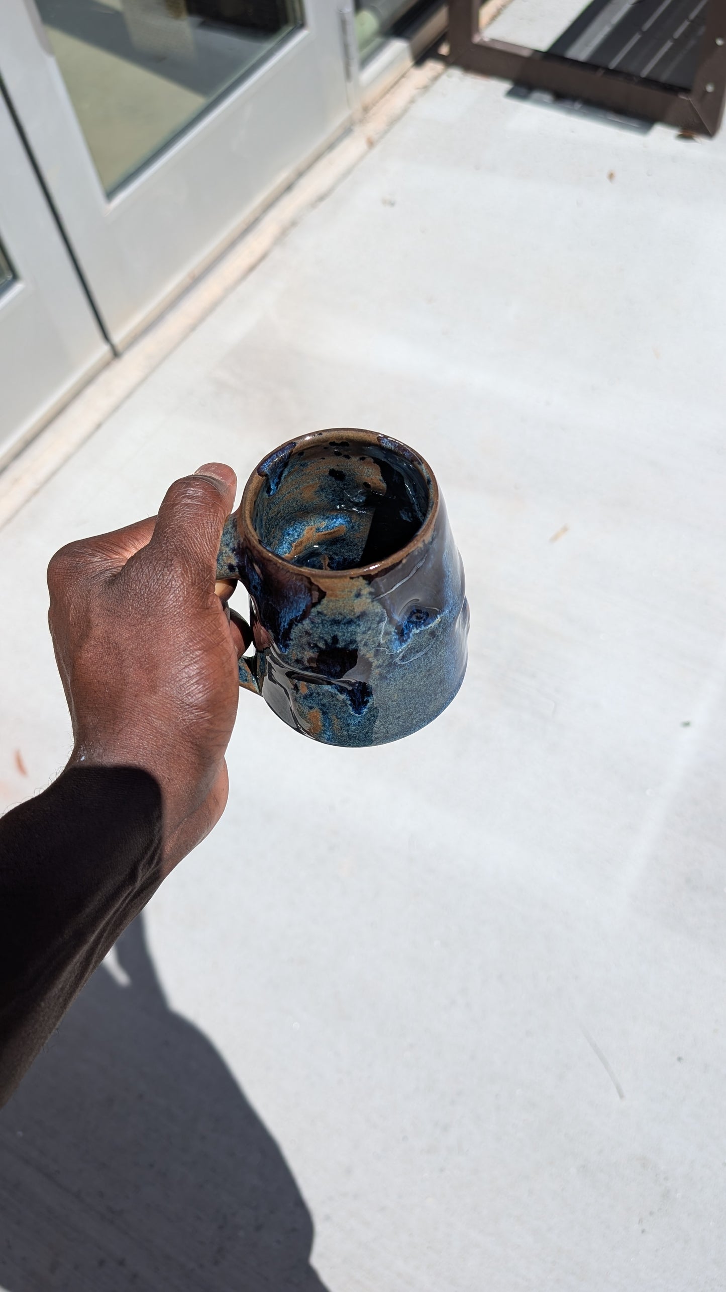 Medium Deep Blue Drips Mug
