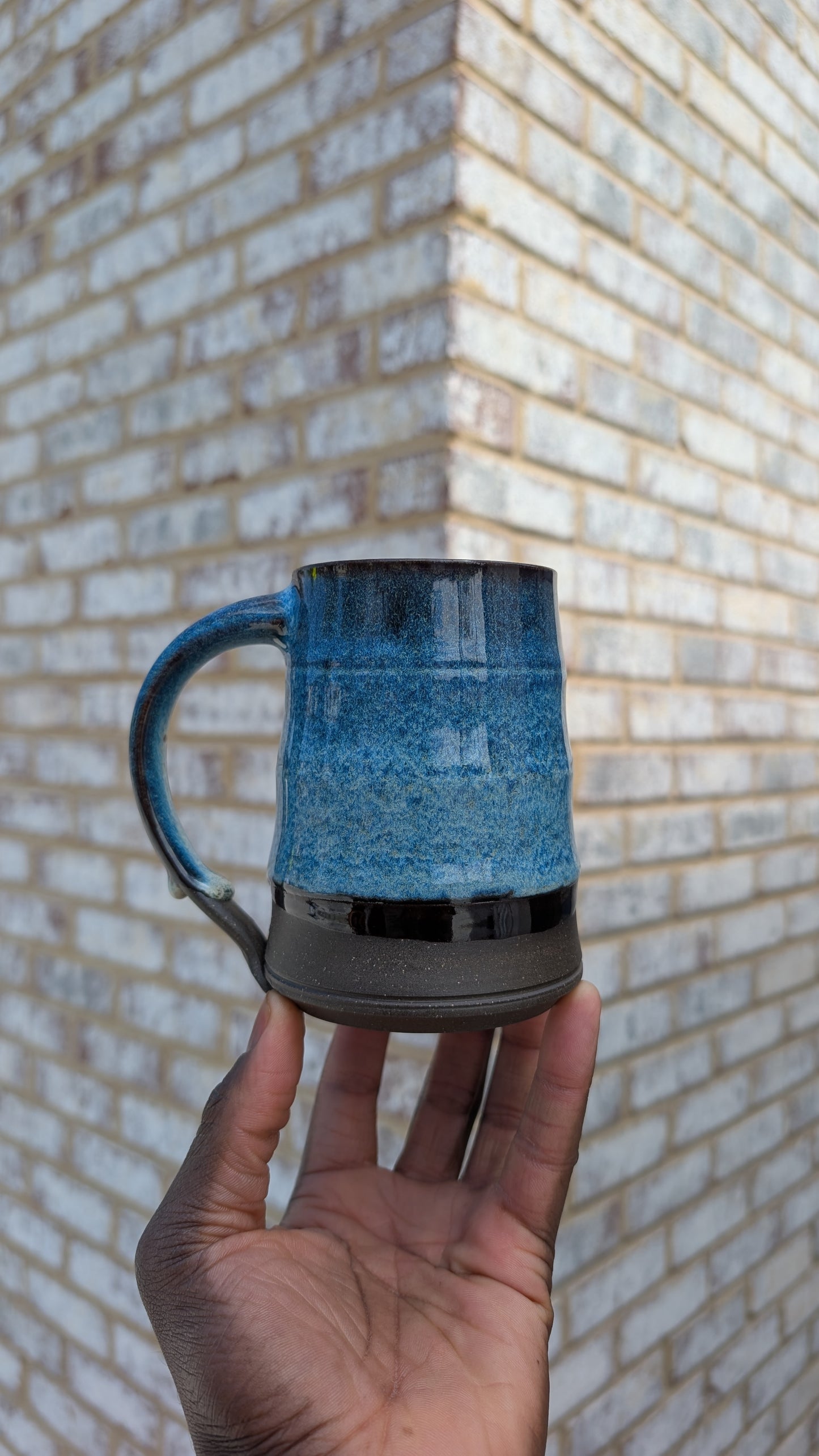 Large Blue Cascade Mug