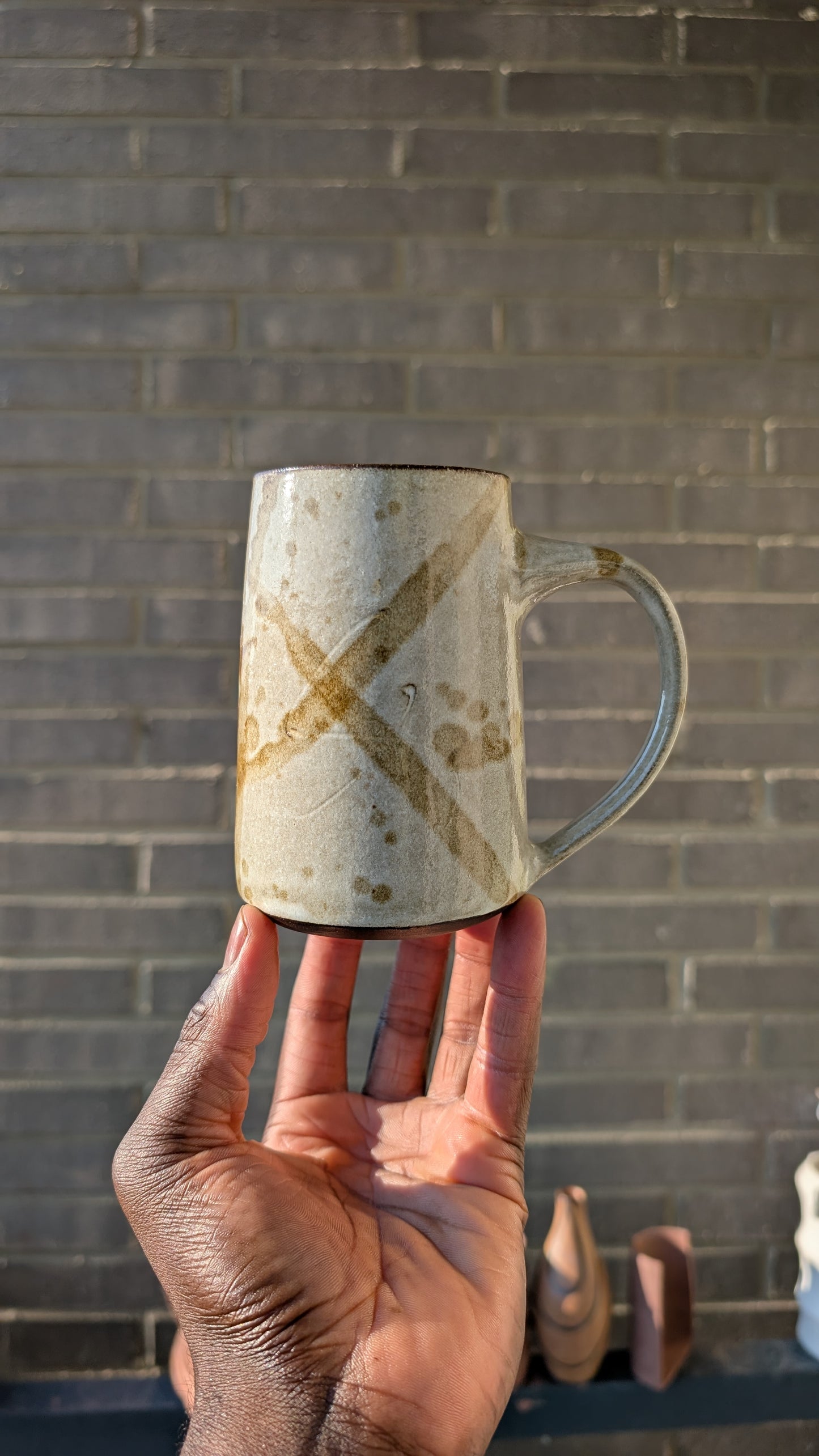Large White Splotch Mug