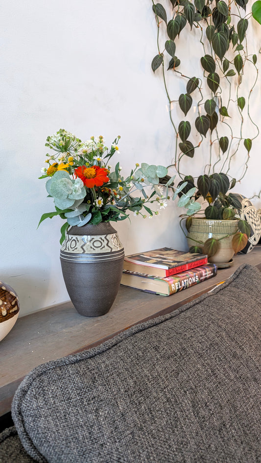 Bogolan Pattern Vase