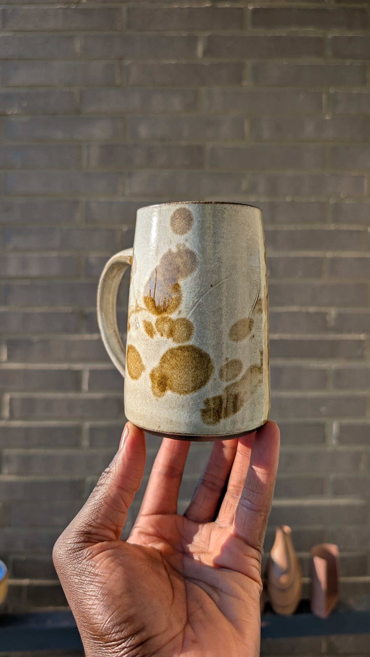 Large White Splotch Mug
