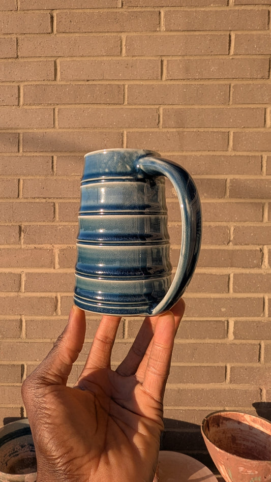 Large Wood Fired Blue Soft Ridges