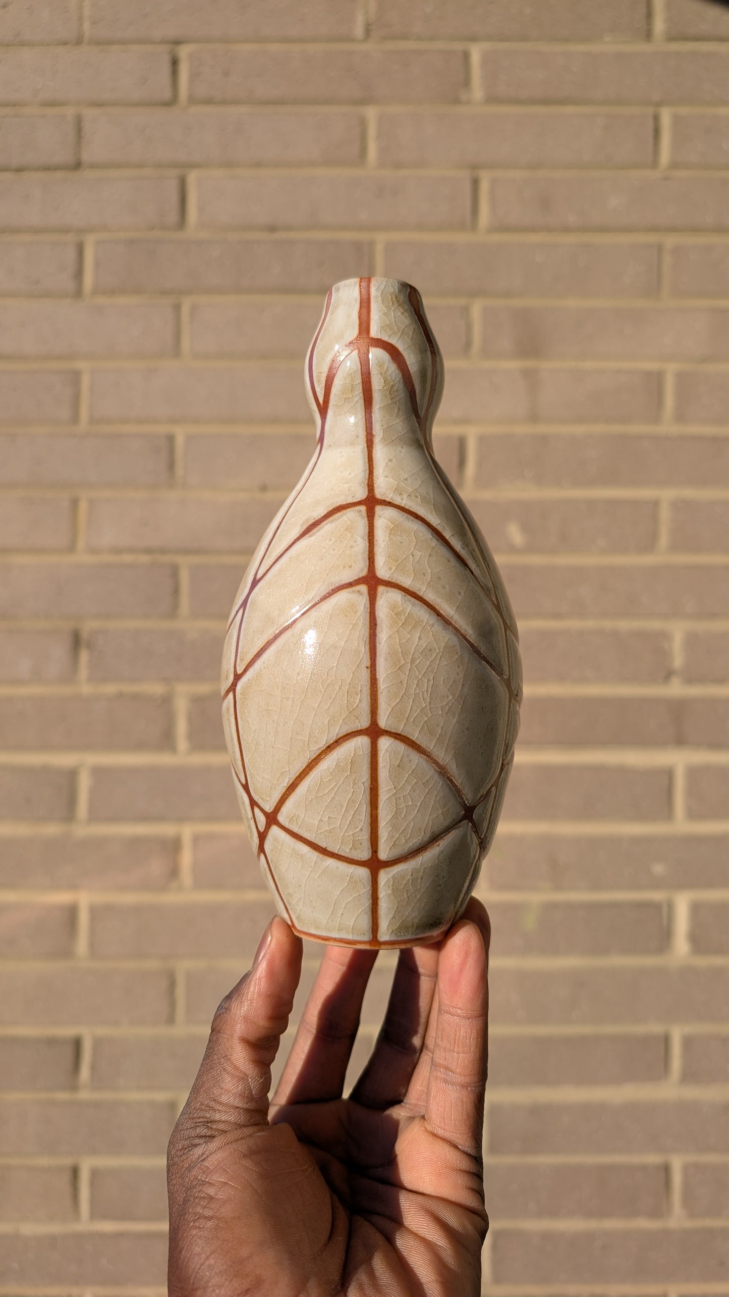 Bulbous Grid Vase