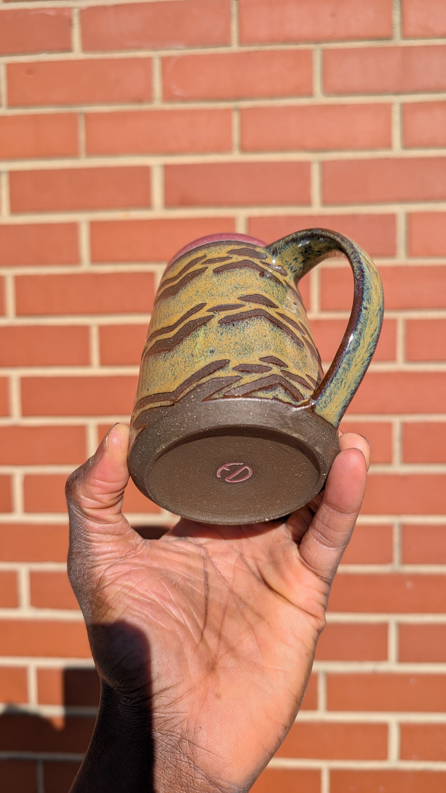 Large Yellow/Red Bruised Banana Mug