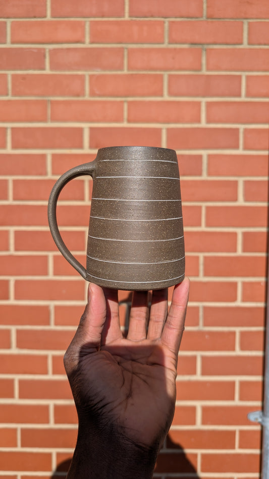 Large Inlay Mug - Thin Stripes