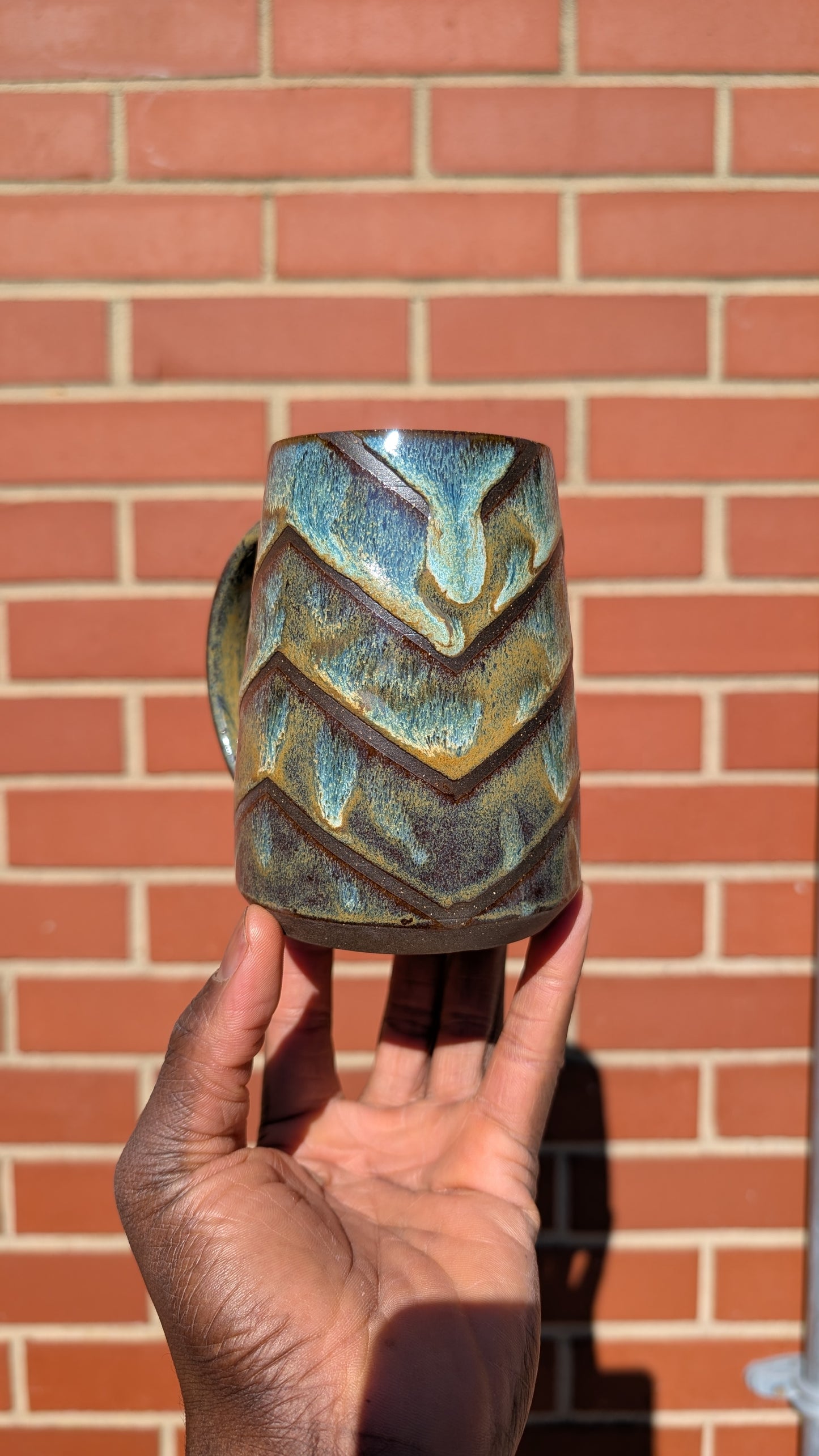 Large Zig Zag Drip Mug