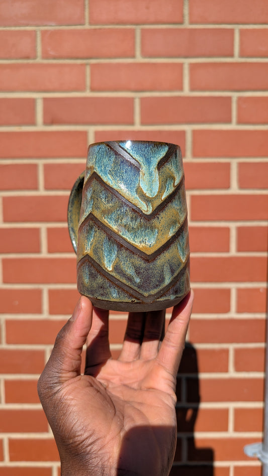 Large Zig Zag Drip Mug