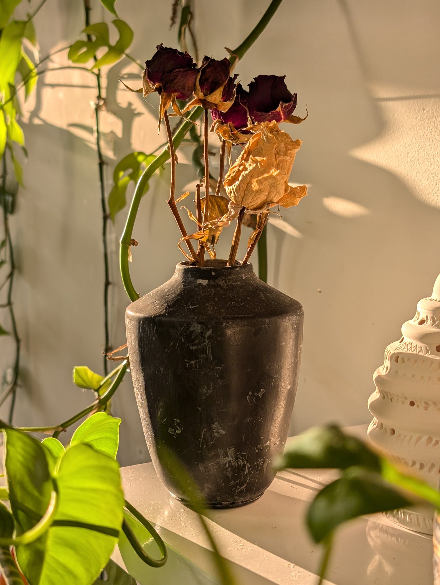 Black Pit Fired Vase