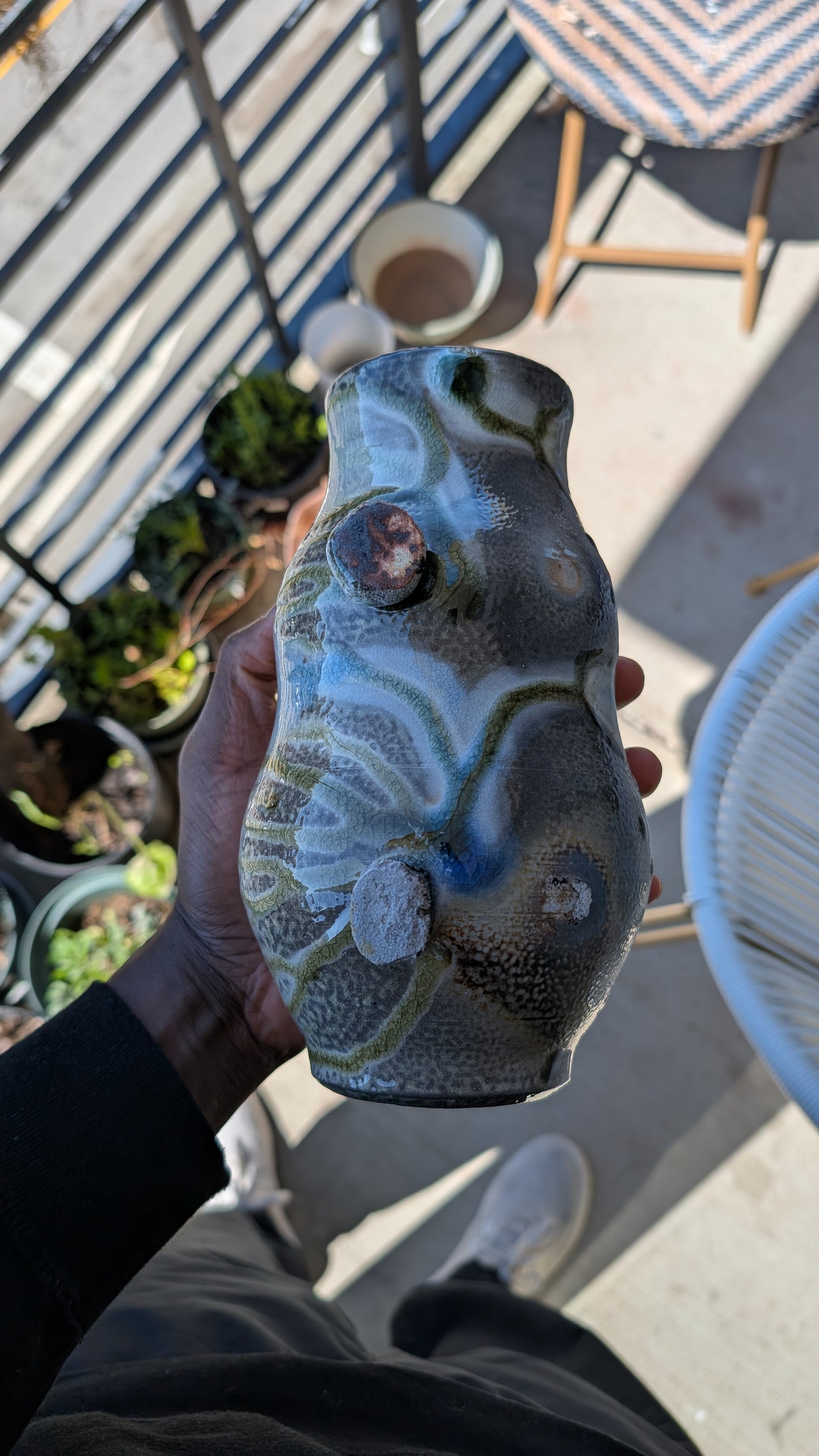 Wood Fired Tall Vase