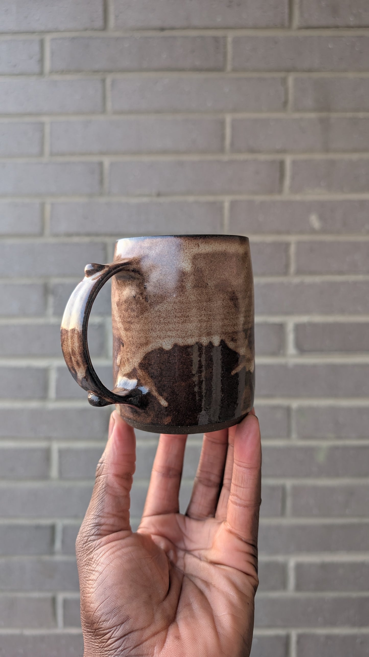 Small Shino Mug with Pinky Shelf