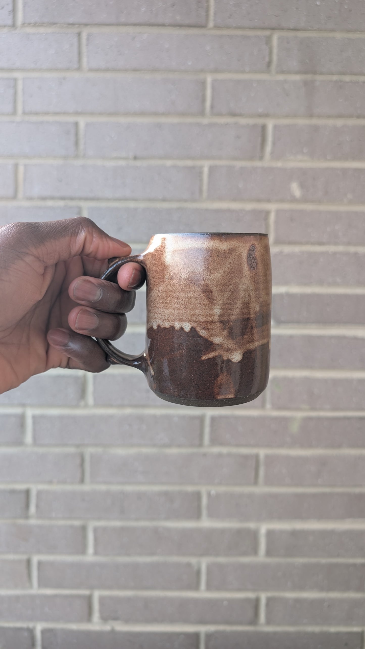 Small Shino Mug with Pinky Shelf