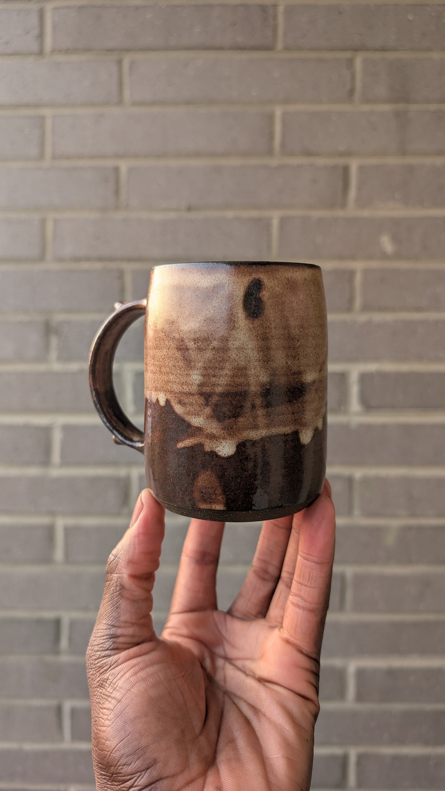 Small Shino Mug with Pinky Shelf