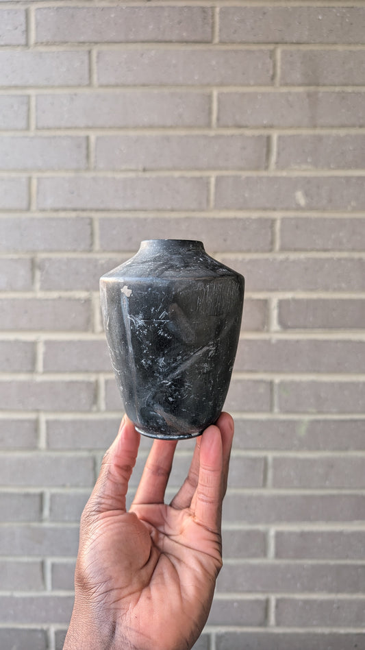Black Pit Fired Vase