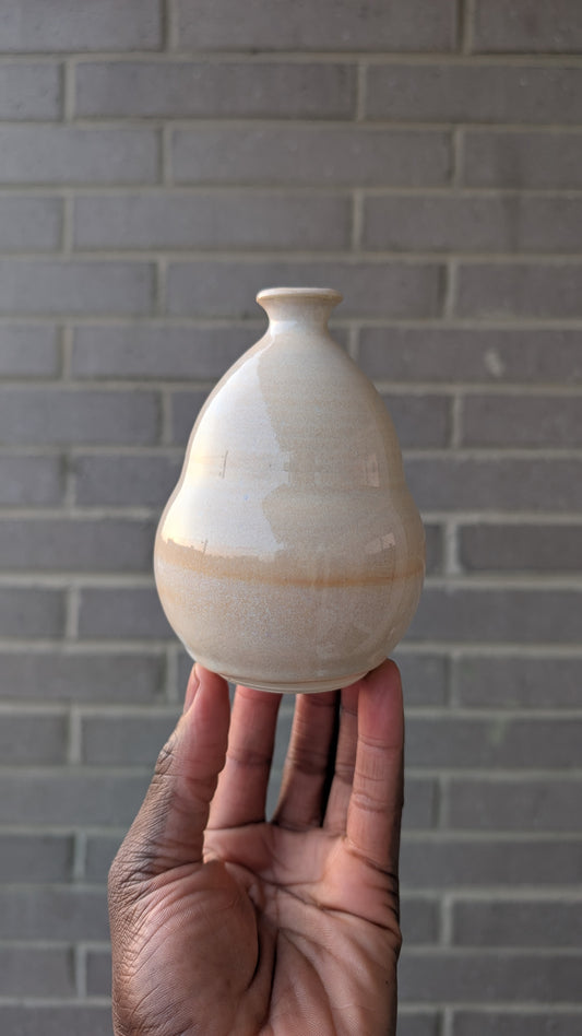 Cream Pear Bud Vase