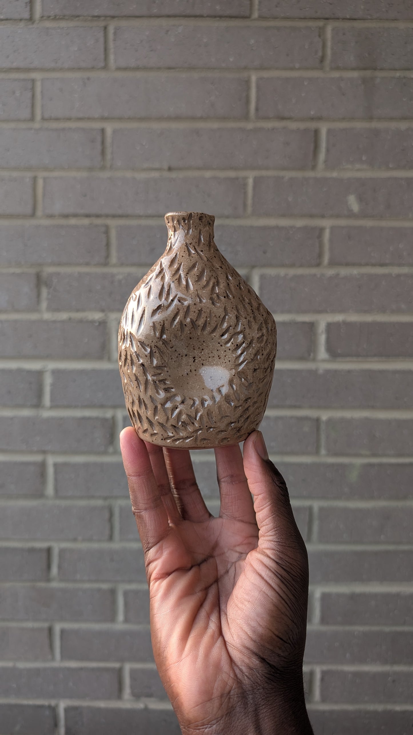 Textured Organic Bud Vase