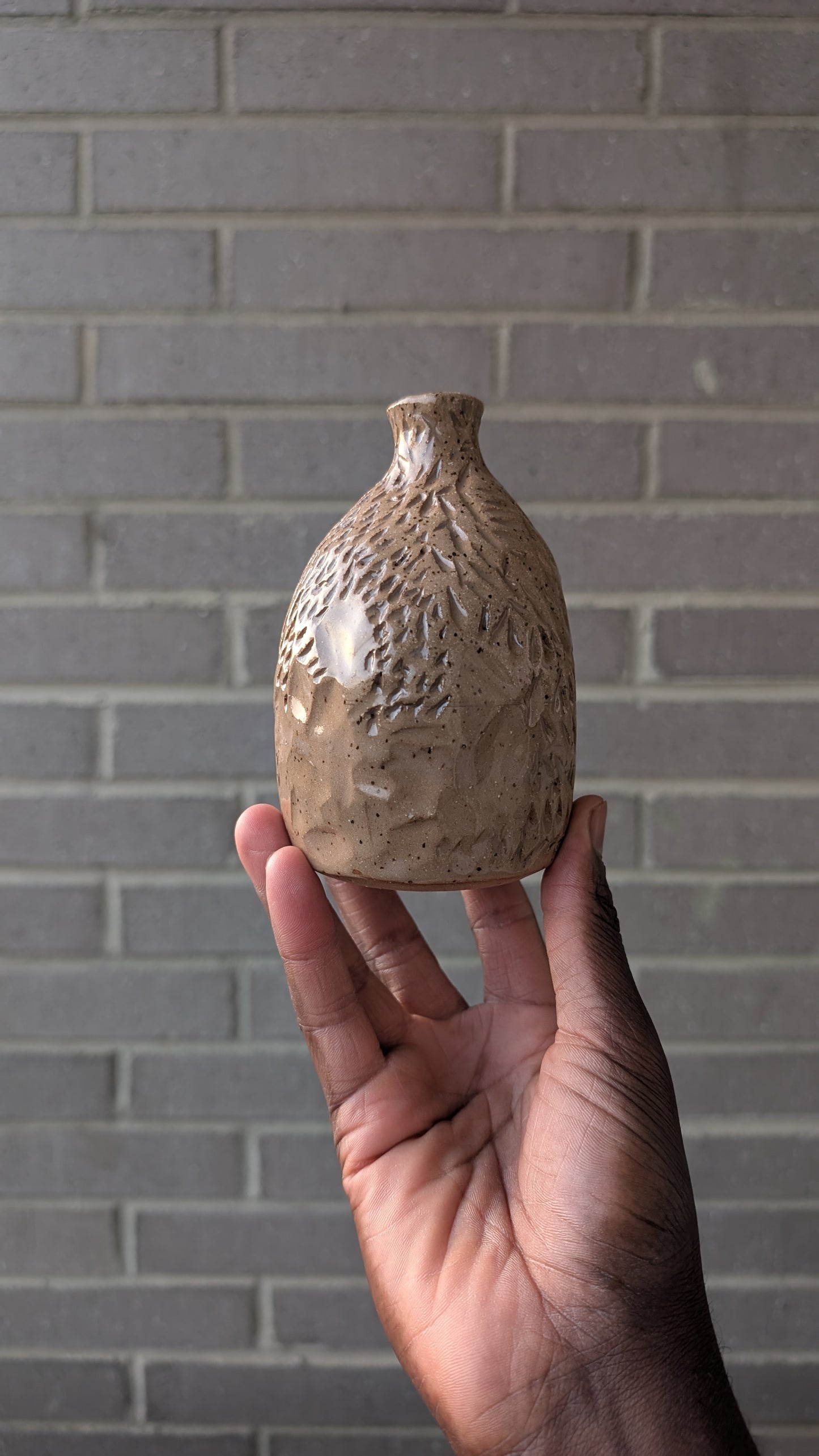 Textured Organic Bud Vase