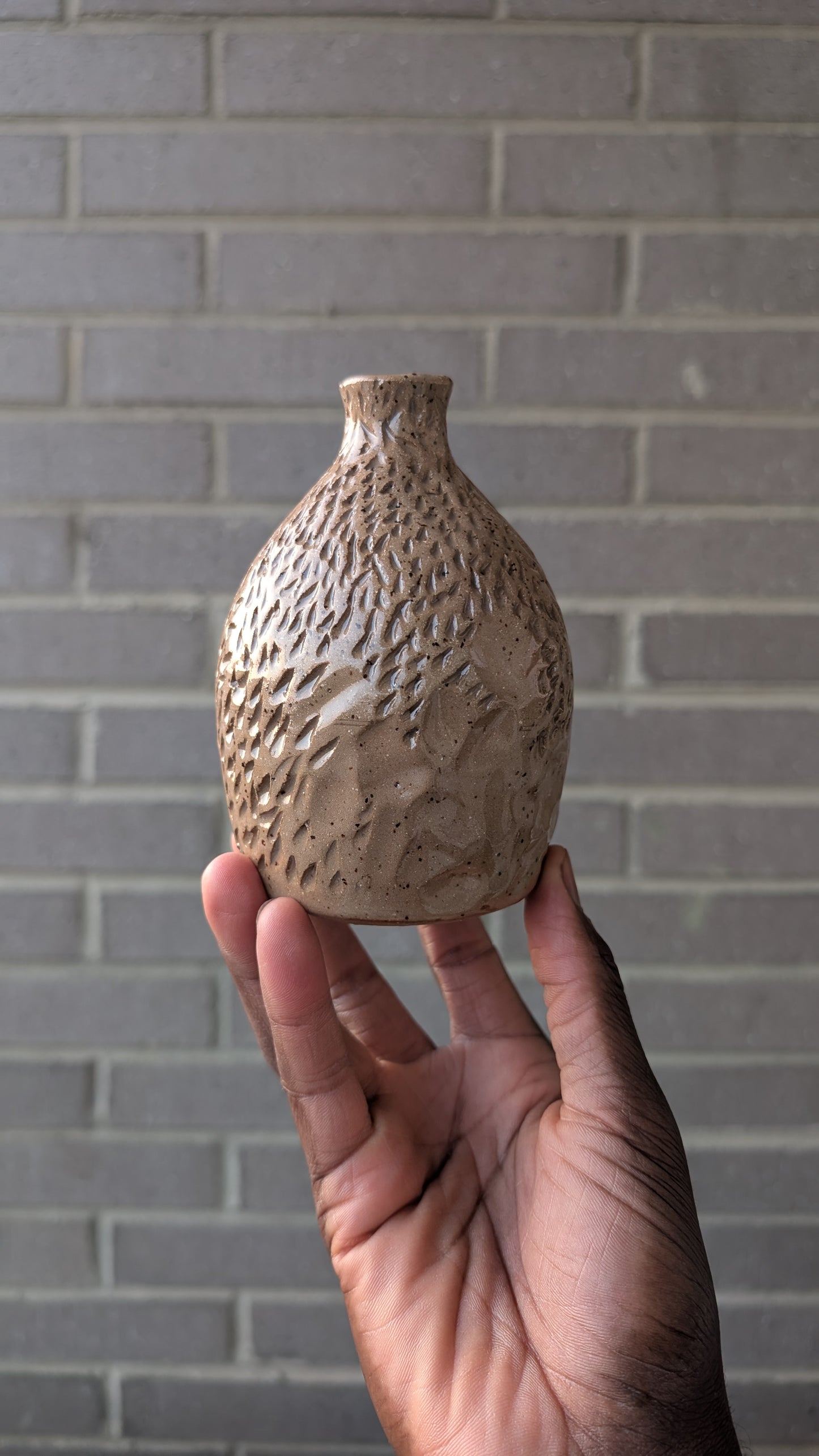 Textured Organic Bud Vase