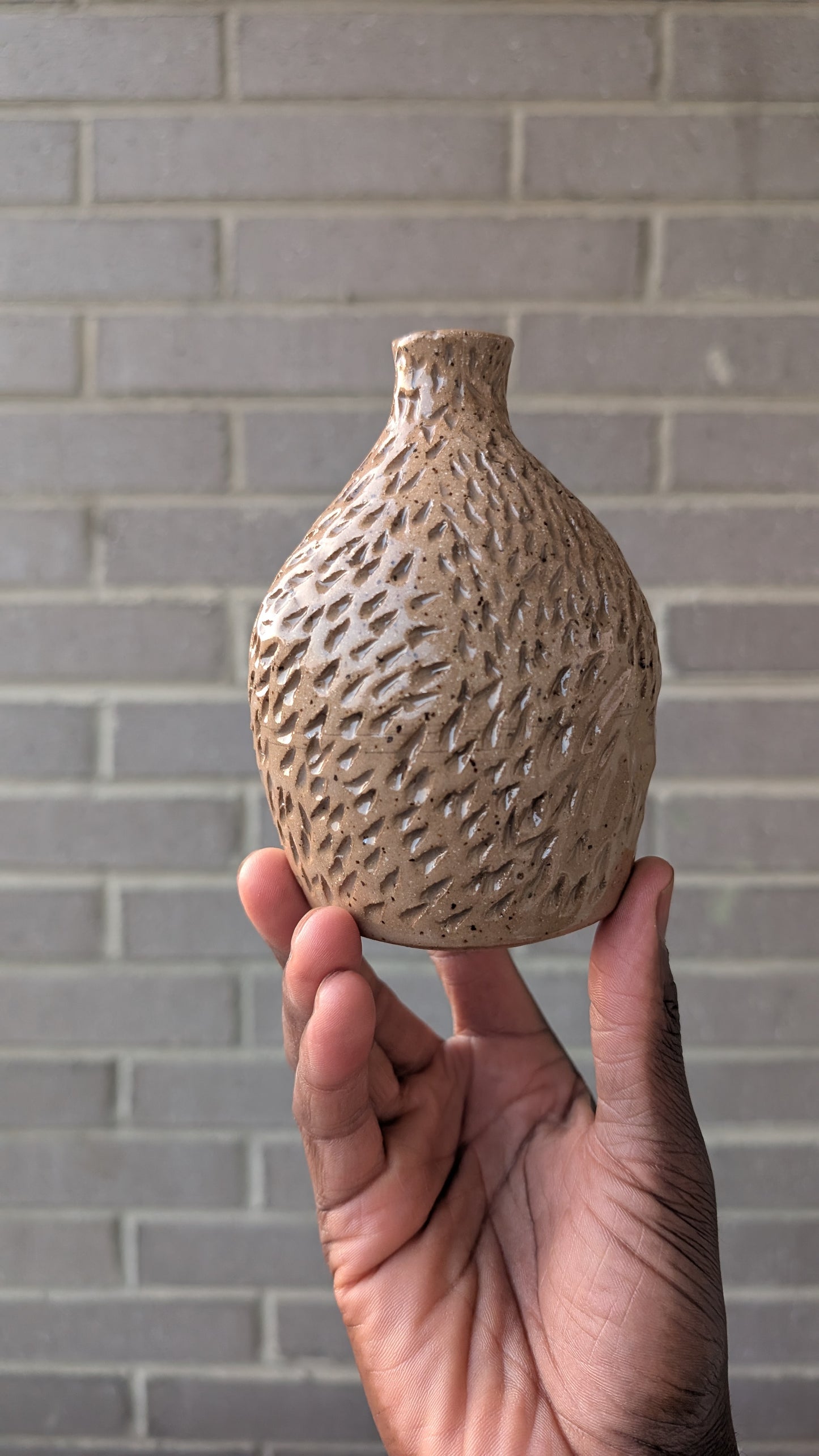 Textured Organic Bud Vase