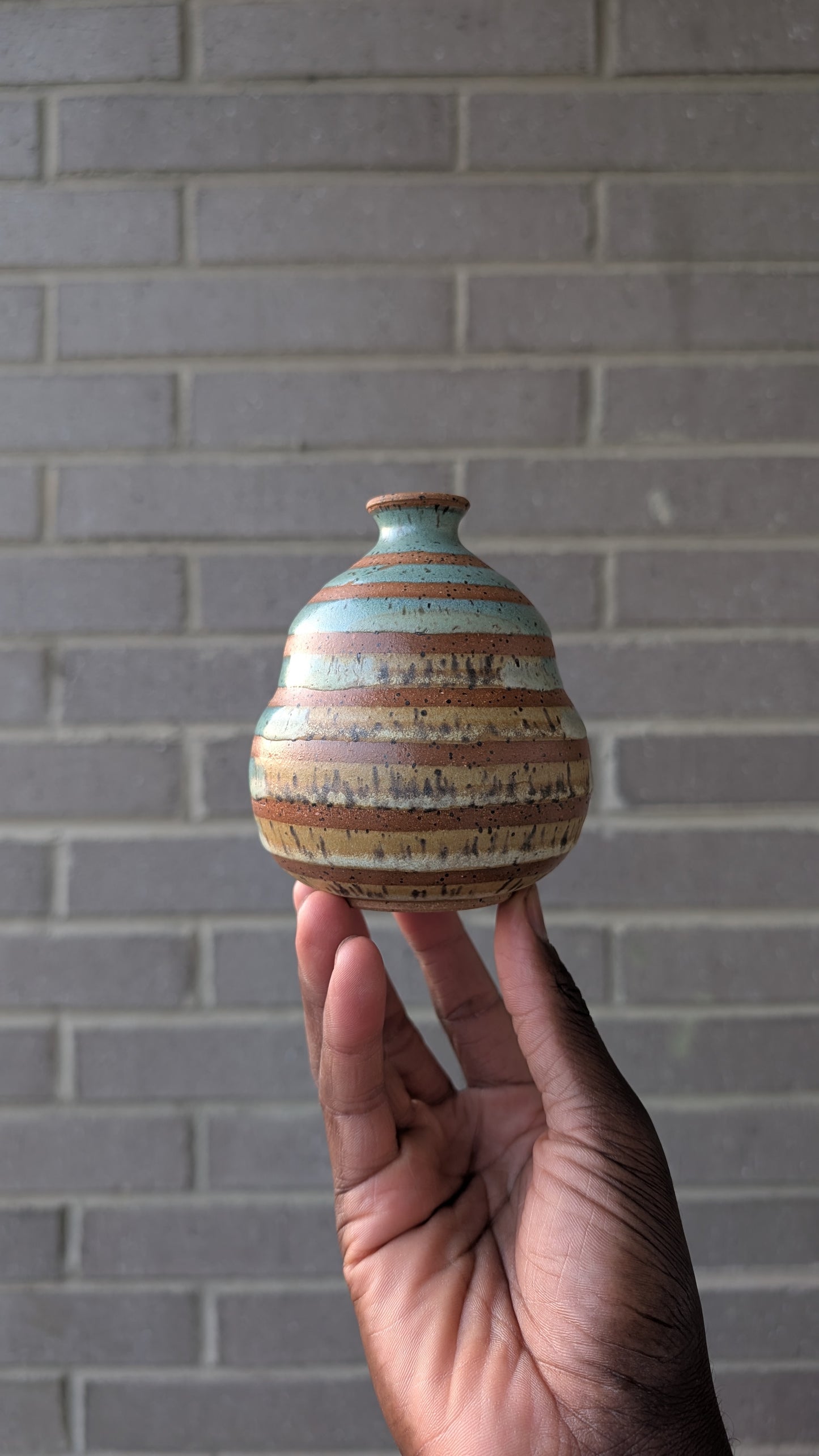 Striped Pear Bud Vase