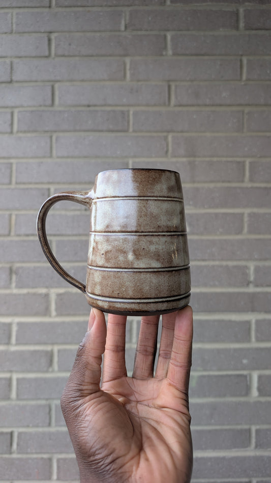 Medium Shino Carved Rings Mug