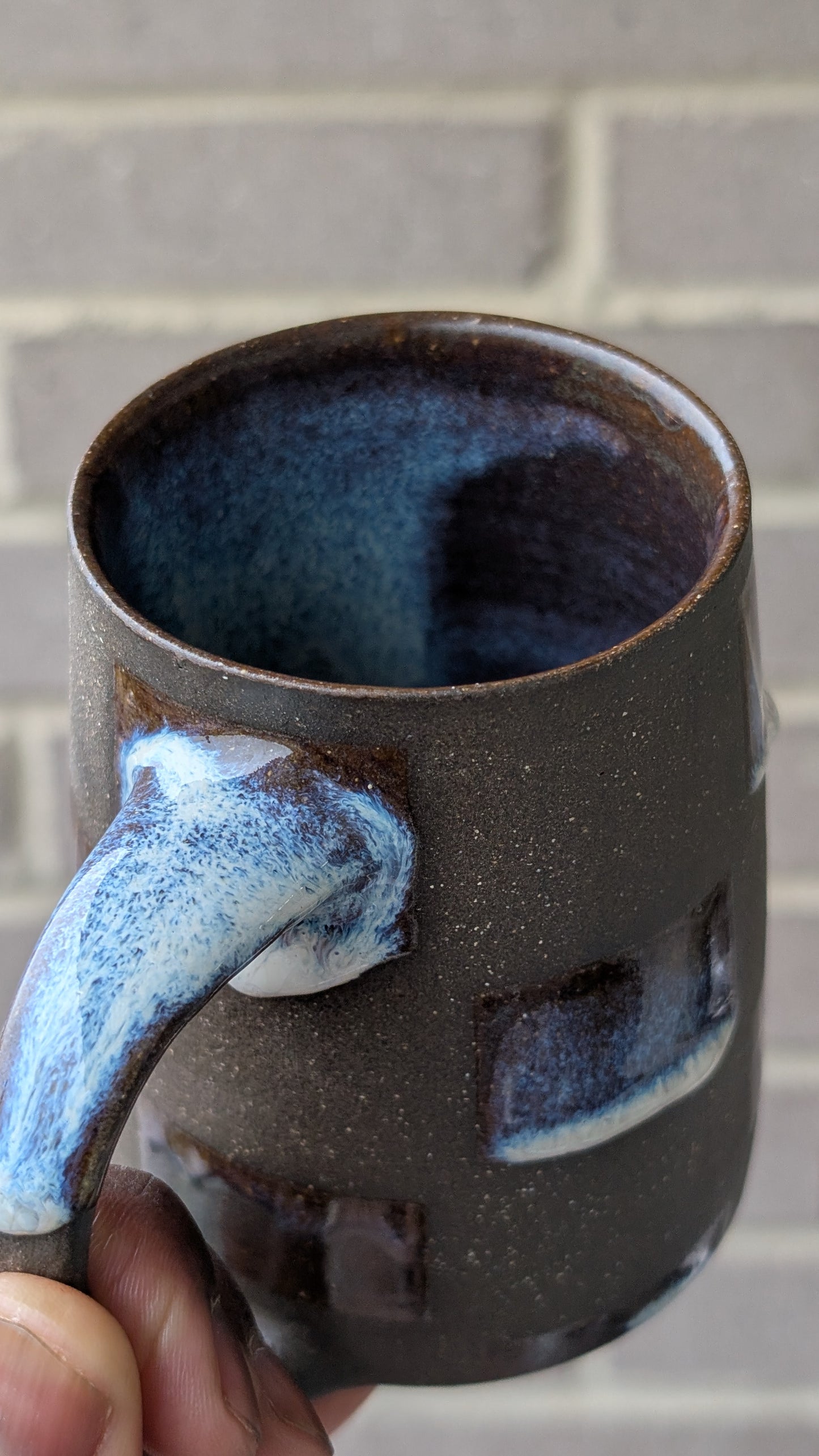 Checkered Drip Mug - (Large pattern)