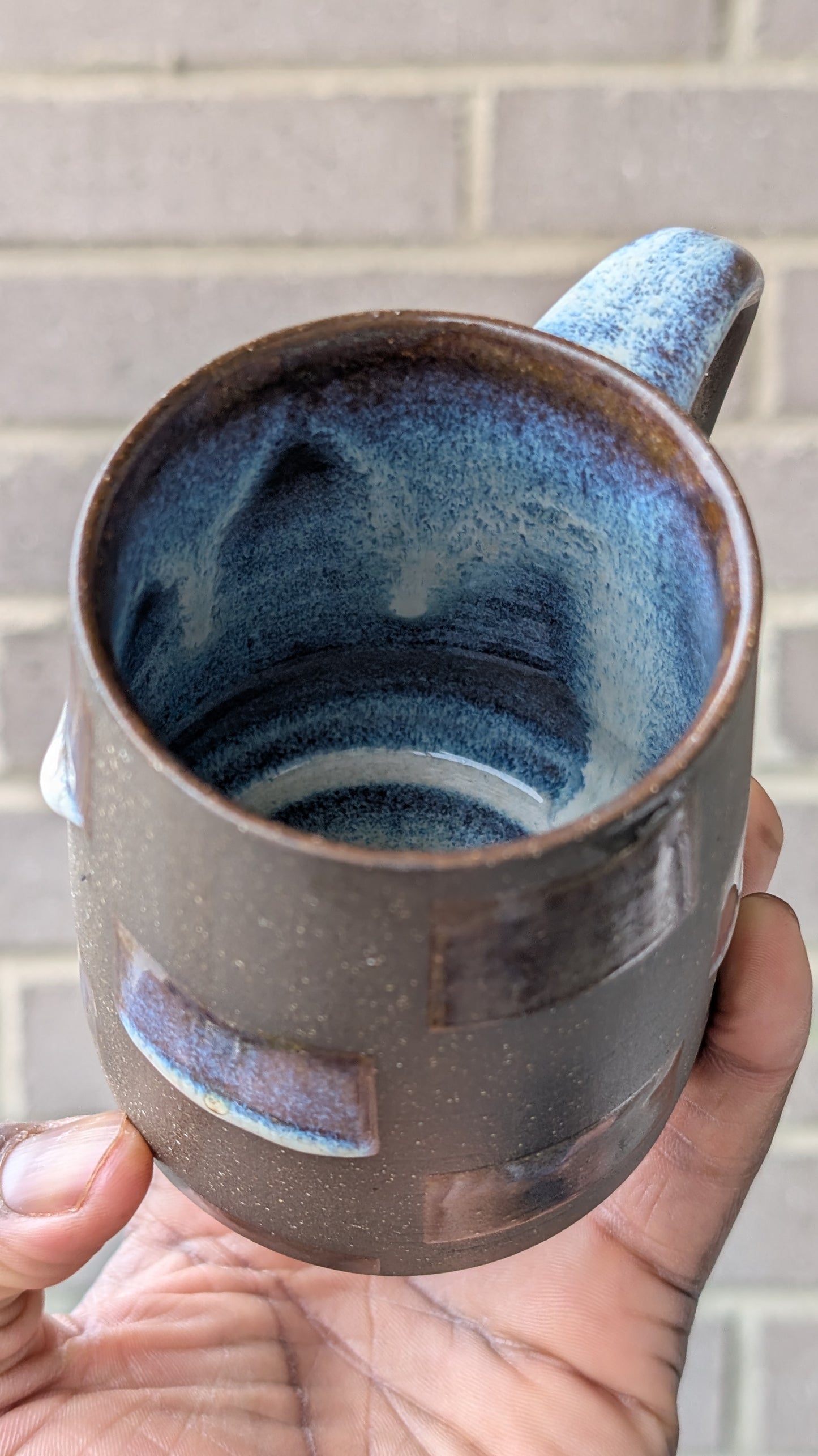 Checkered Drip Mug - (Large pattern)