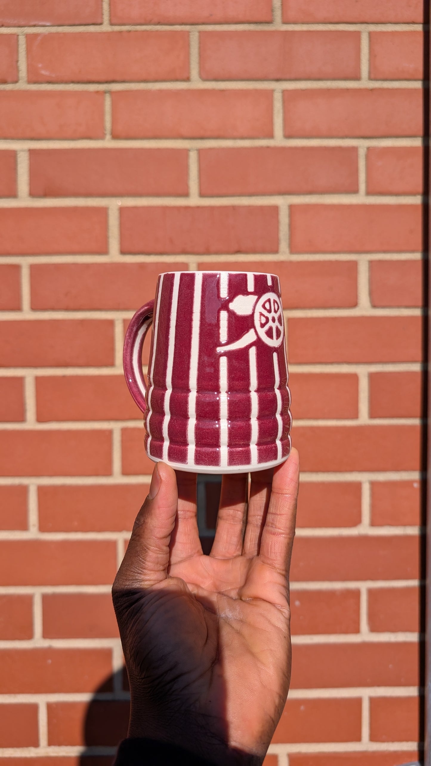 Medium Arsenal Matchday Mug - Highbury Pinstripe Porcelain