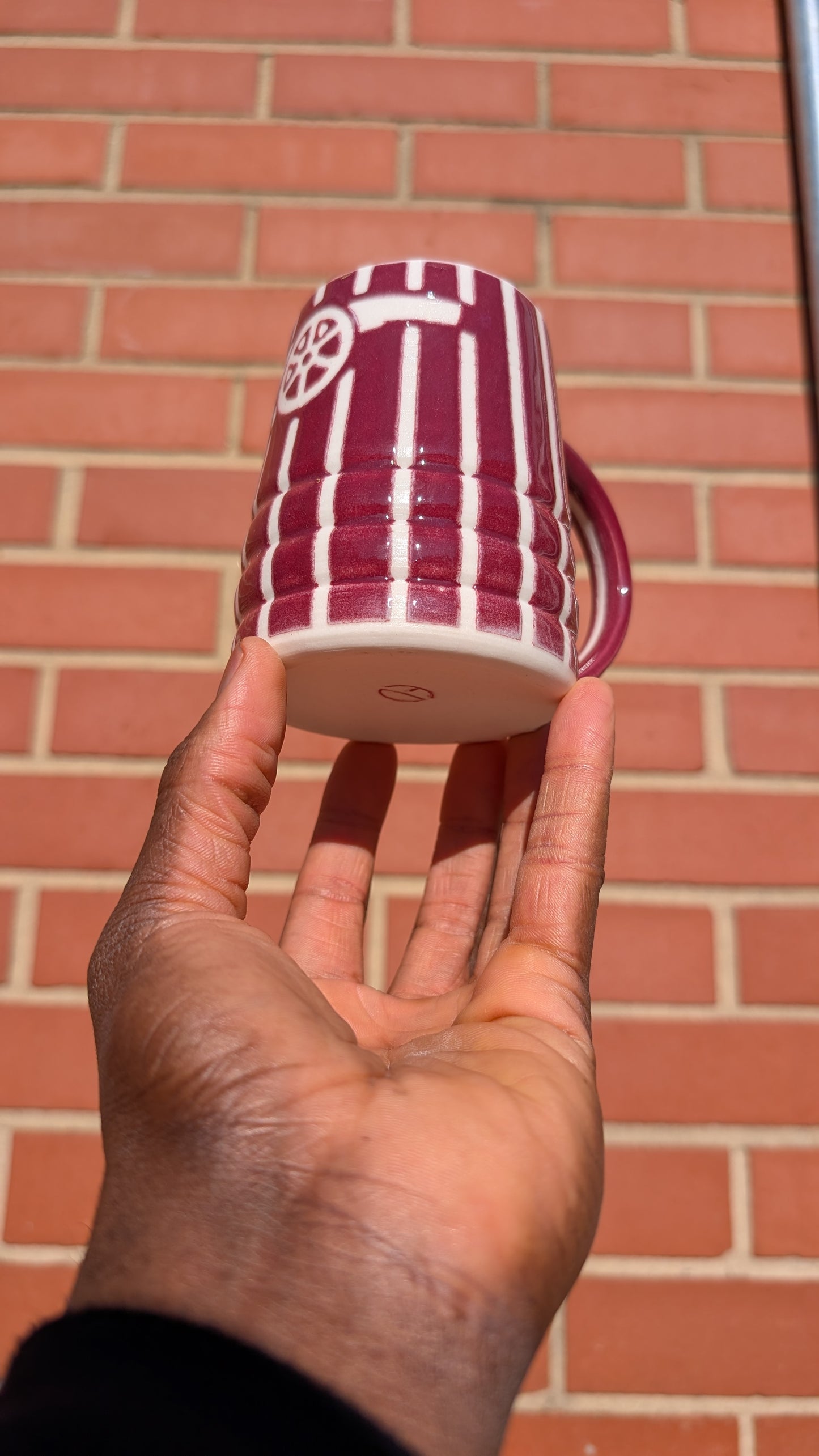 Medium Arsenal Matchday Mug - Highbury Pinstripe Porcelain