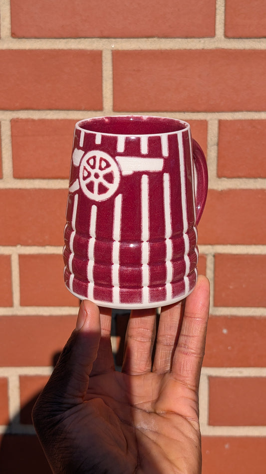 Medium Arsenal Matchday Mug - Highbury Pinstripe Porcelain