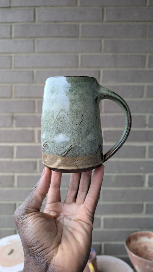 Large Seafoam & Sand Mug
