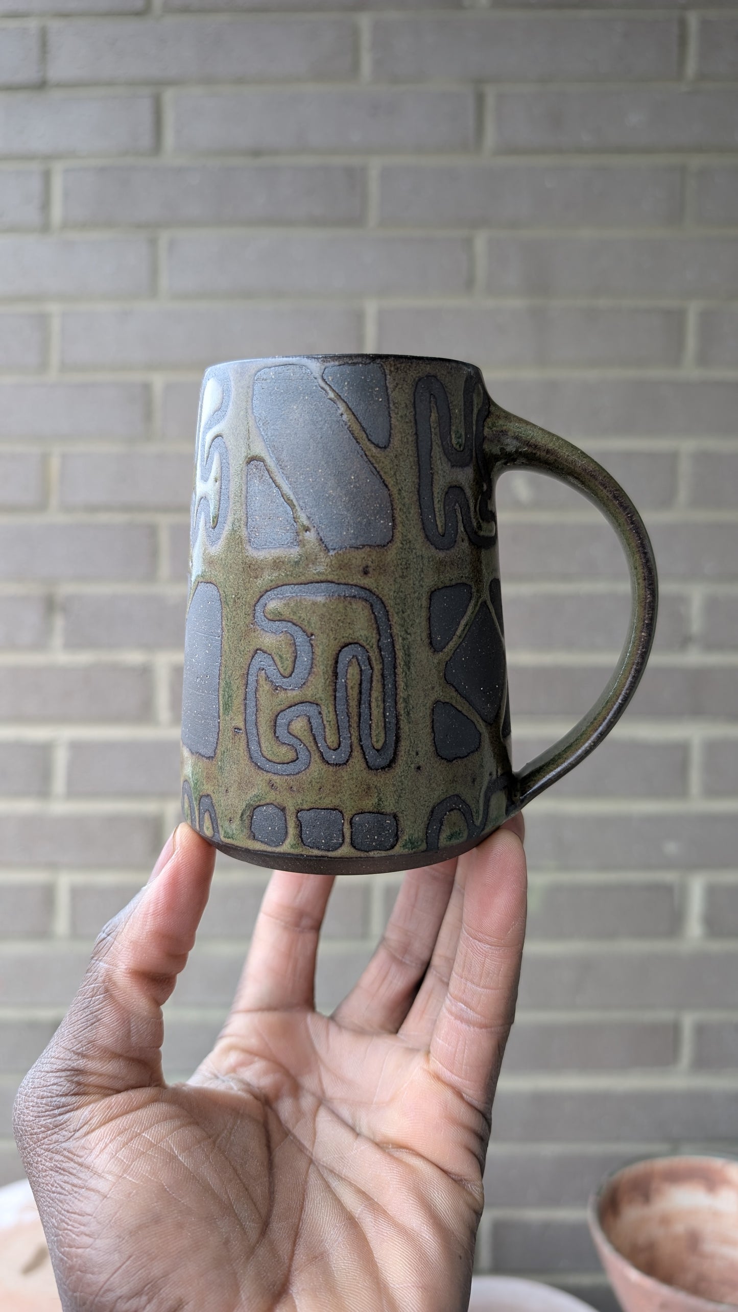 Small Green Glyphs Mug
