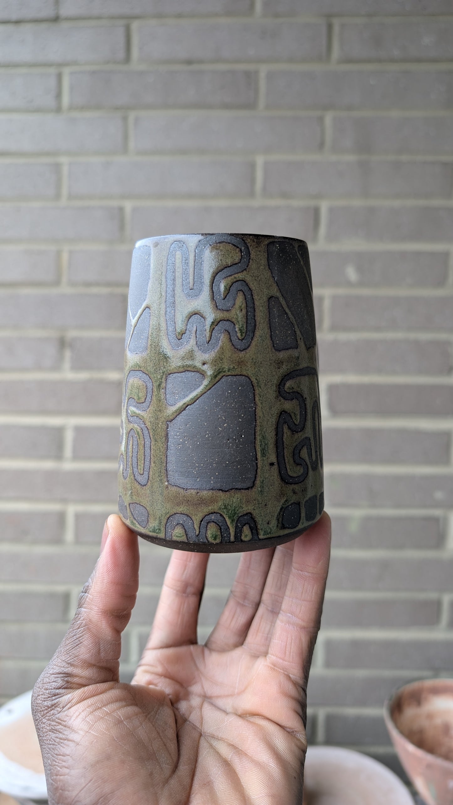 Small Green Glyphs Mug