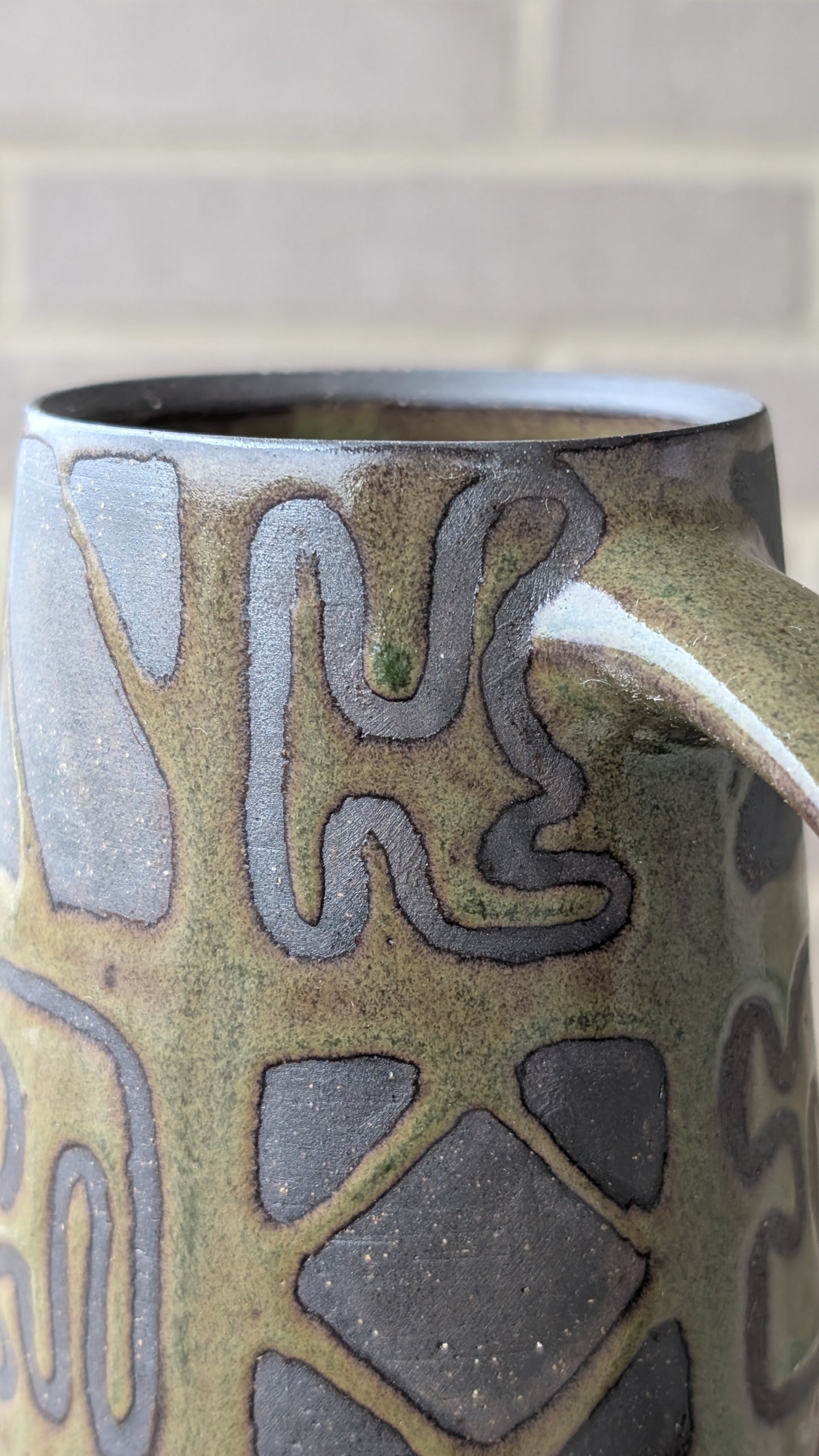 Small Green Glyphs Mug