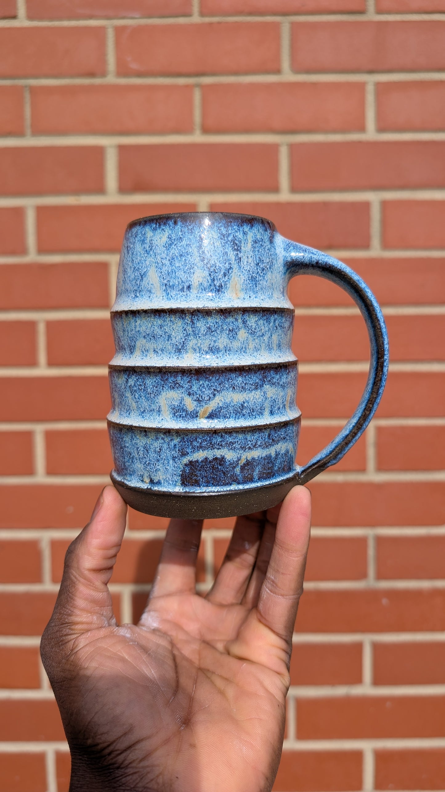 Large Blue Cascade Mug