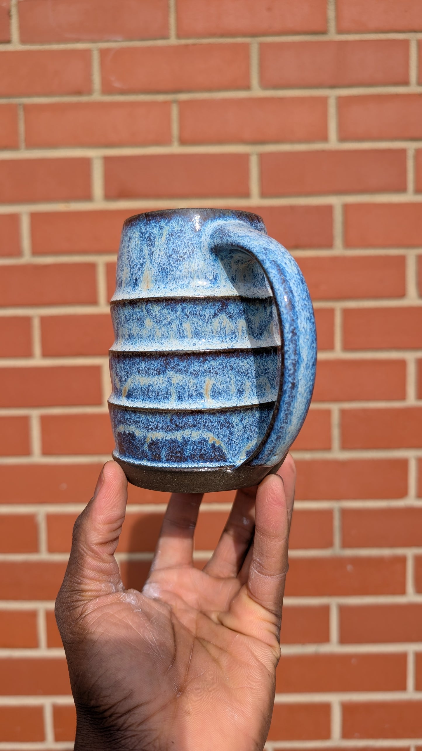 Large Blue Cascade Mug