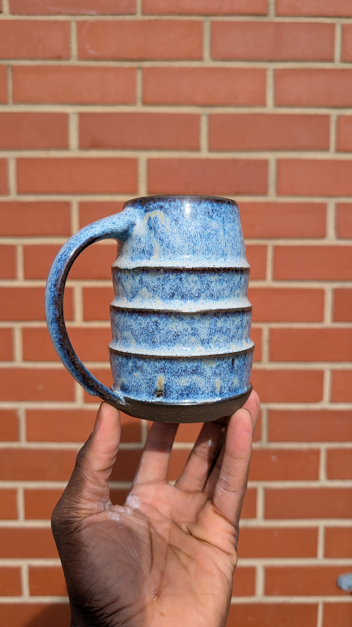 Large Blue Cascade Mug