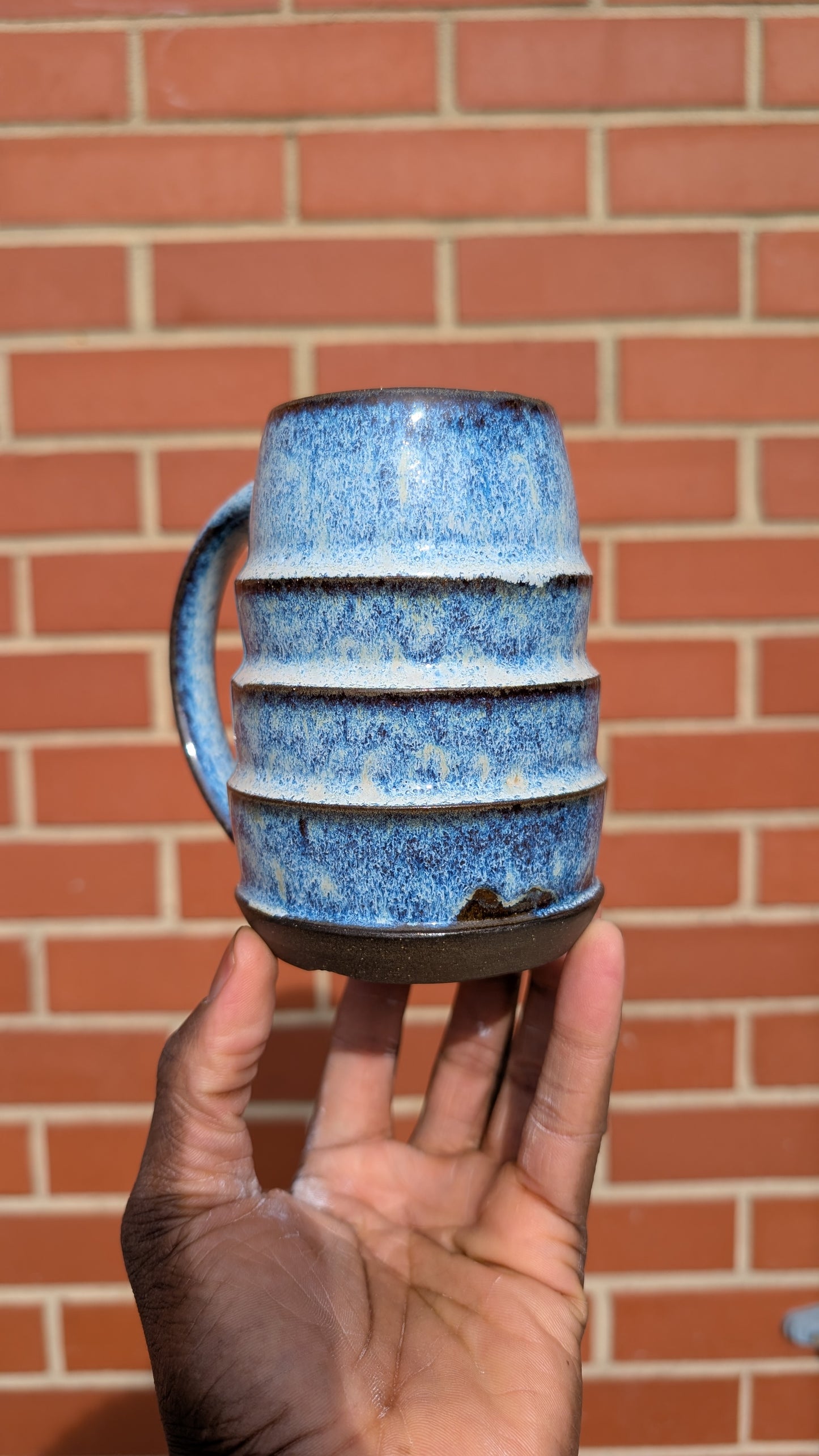 Large Blue Cascade Mug