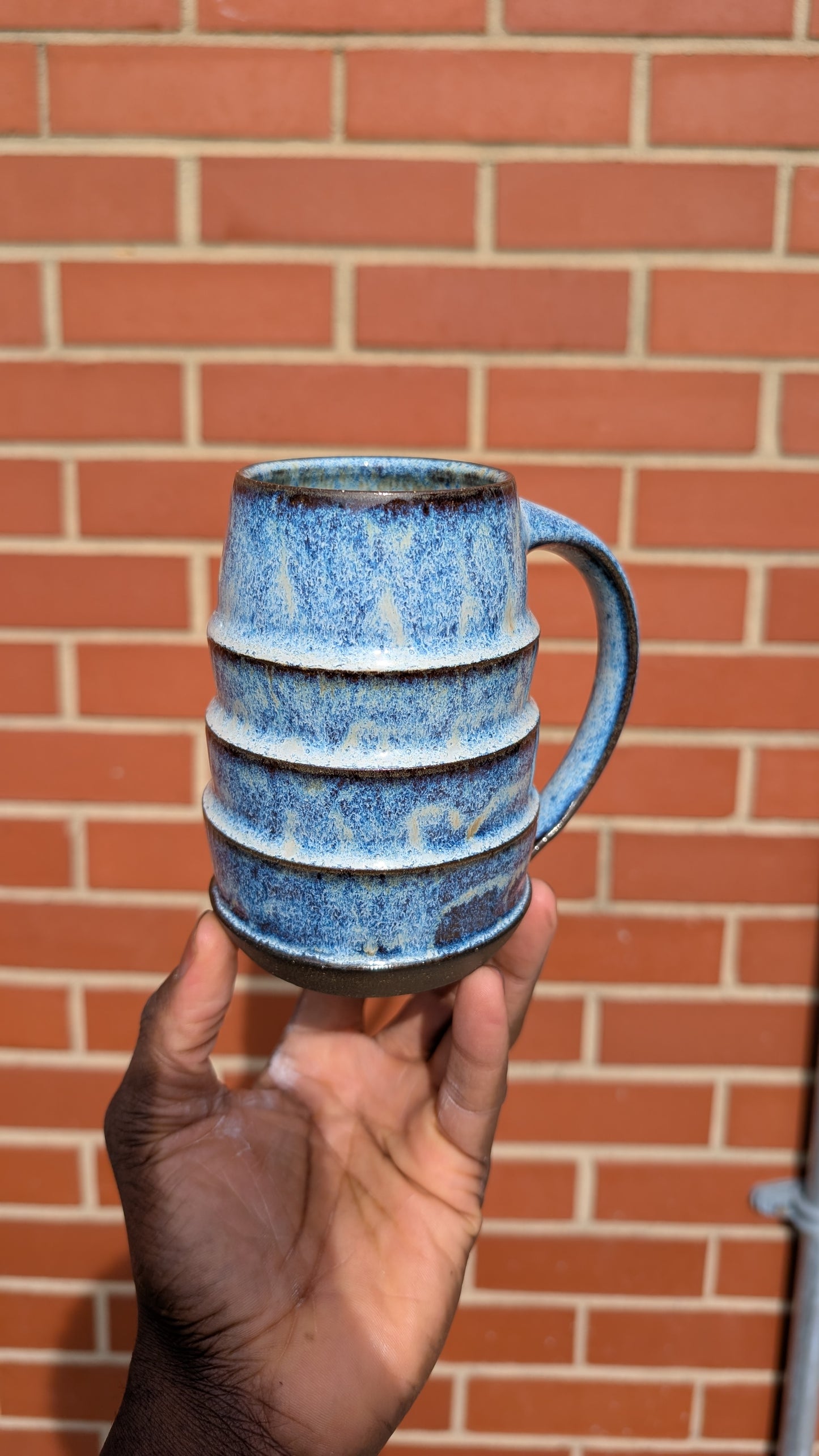 Large Blue Cascade Mug