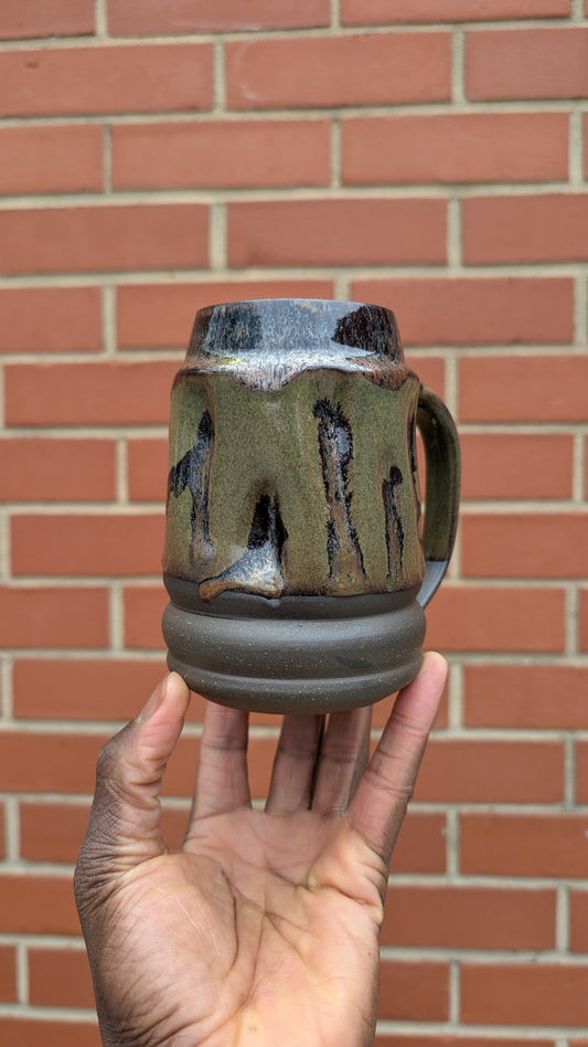 Large Green Funky Bumpy Mug